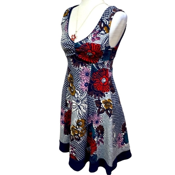 Anthro Maeve “Fairchild” Floral Cotton Flare Dress - Picture 3 of 6